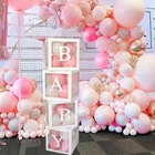 Декорации для вечеринки в честь рождения ребенка, прозрачная коробка для воздушных шаров, коробка с буквами на заказ для дня рождения ребенка, свадьбы, вечеринки