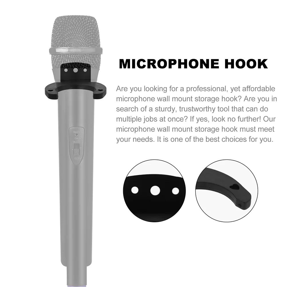 Headset Microphone Wall Mic Holder Headset Mic Hook Holder Mic Hanger Clip Microphone Holders Mic Wall Hanger Holder enlarge