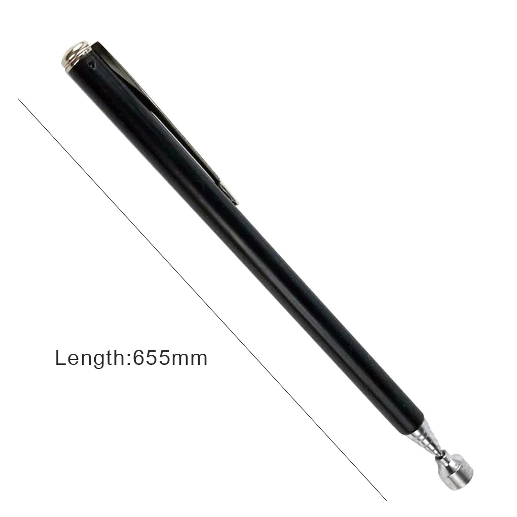 

Mini Portable Telescopic Pen Pick Up Rod Stick Extending Handheld Pick Up Hand Tool - Silver