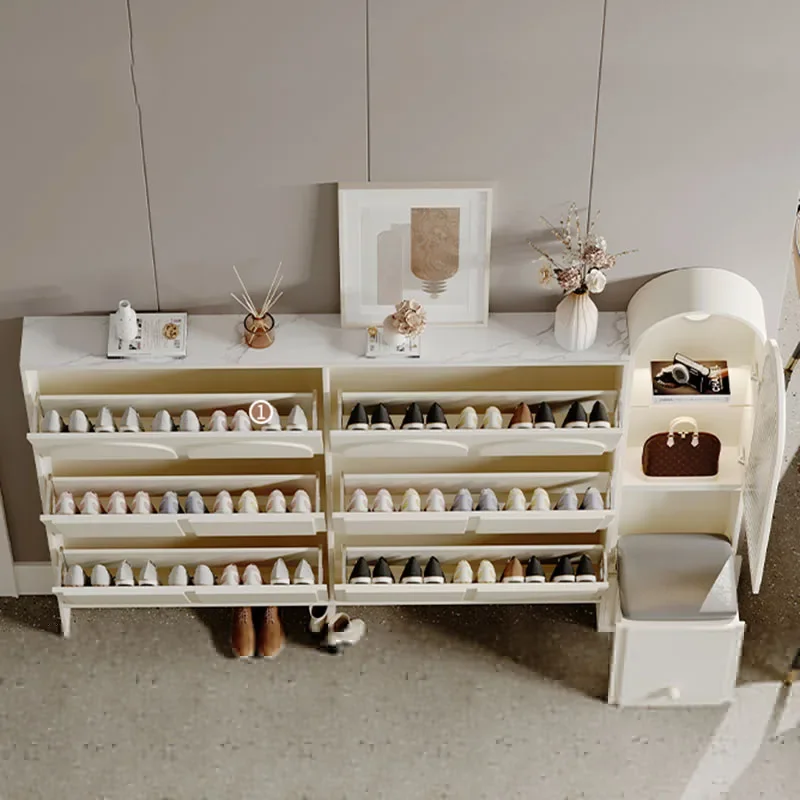 

Modern European Shoe Rack Drawer Luxury Vintage Top Selling Shoe Rack White Vertical Armoire De Rangement Furniture Living Room