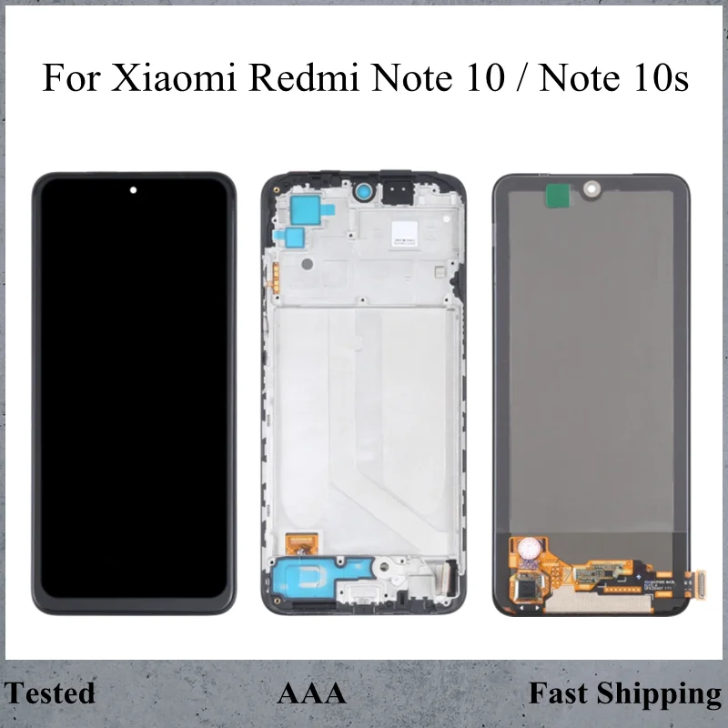 Оригинальный AMOLED экран для Xiaomi Redmi Note 10 4G ЖК-дисплей M2101K7AI M2101K7AG дигитайзер 10s
