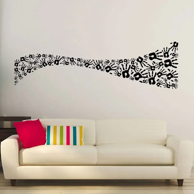 Офисные виниловые наклейки на стены с отпечатками рук пятна милое украшение для