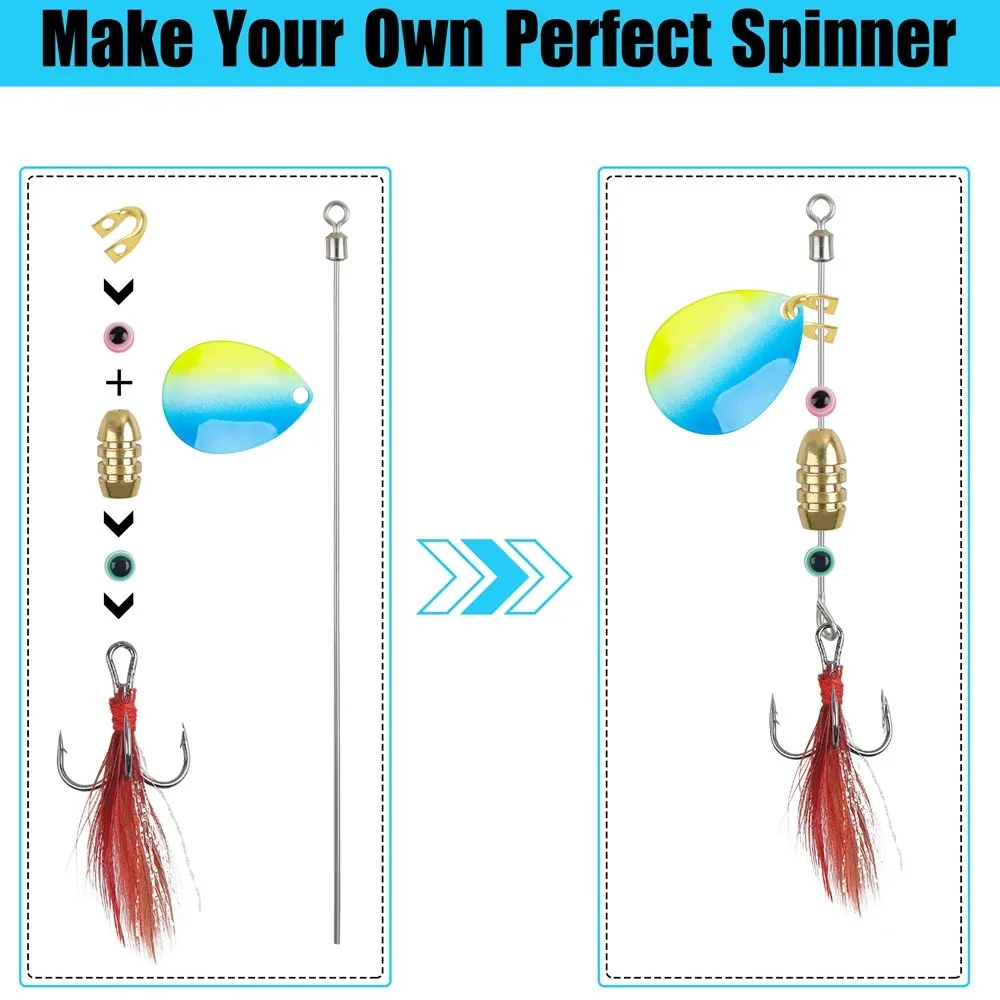 41 шт. вращающийся Спиннер Набор для изготовления рыболовной приманки лезвия