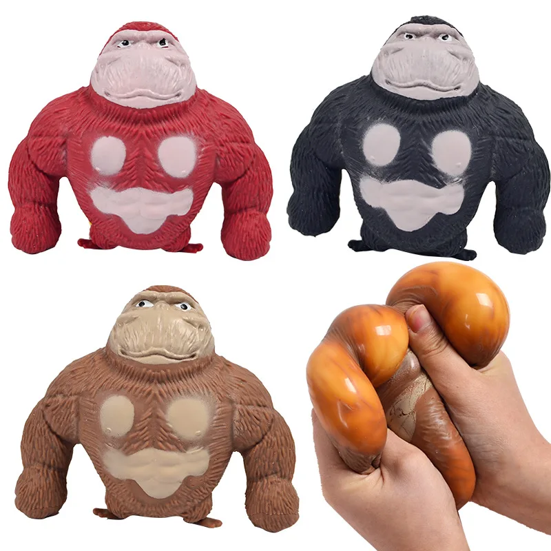 

Funny Gorilla Vent Doll Squeeze Stress Relief Toys for Kids Big Giant Antistress Orangutan Fidget Squishy Elastic Monkey