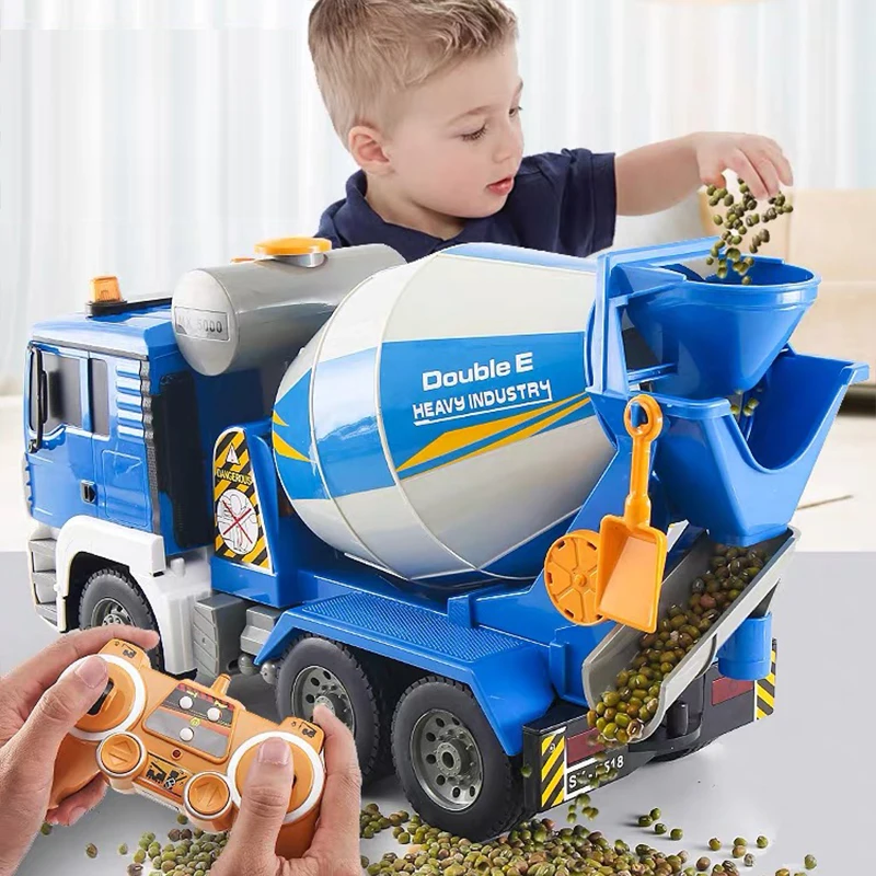 

1:20 Double E E518 RC Car Remote Control Engineering Vehicle Cement Concrete Mixer Truck Rotarable Toys for Children Gifts Kids