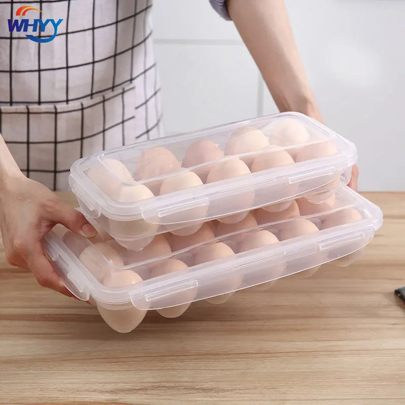 

Прозрачные контейнеры WHYY для хранения яиц в холодильнике, пластиковый органайзер, контейнеры для еды, держатель для свежего хранения, кухон...