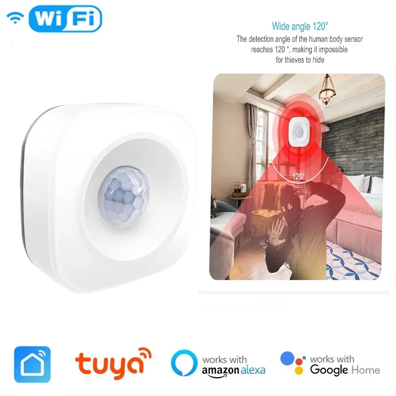 

Motion Sensor Tuya WIFI Smart PIR Detector Movement Sensor Smart Life APP Wireless Home Automation System Via Alexa Google Home