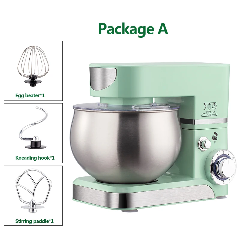 

220 V Multifunctional Household Stainless Steel Cook Machine And Noodle Mixer Small Kneading Machine Egg Milk Beater
