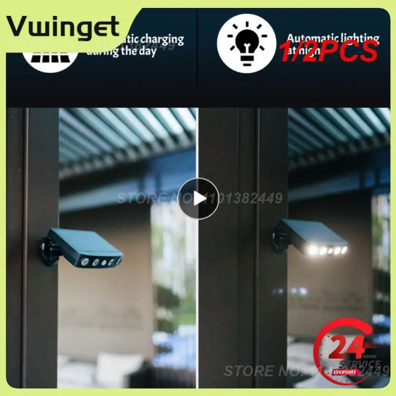 

1/2PCS Bright Warm White Led Solar Light Outdoor Motion Sensor Lighting for Garden Garage Yard Street Wall Lamps Waterproof