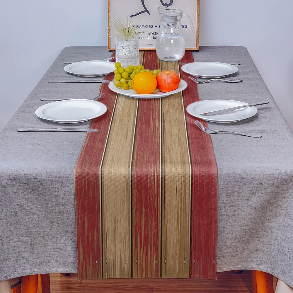 Винтажные старые деревянные доски льняные дорожки для стола аксессуары