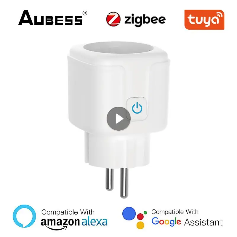 

Сетевой монитор Zigbee, умная розетка с дистанционным управлением, с голосовым управлением, для Alexa, Google Home, 16 А, европейская вилка