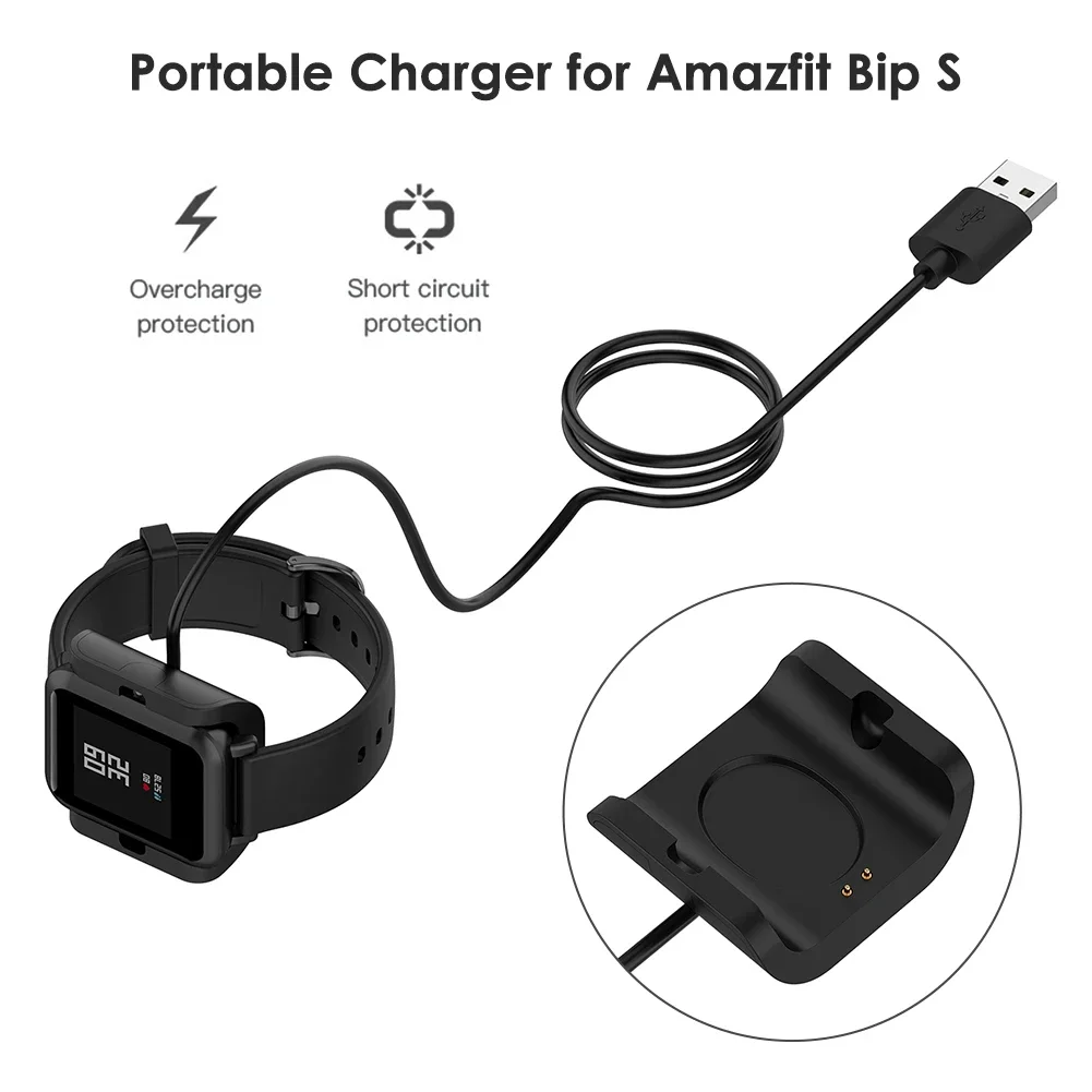 Фото USB-зарядное устройство для Huami Amazfit Bip S, зарядный кабель для Xiaomi Amazfit A1805 A1916, адаптер для док-станции, аксессуар №2