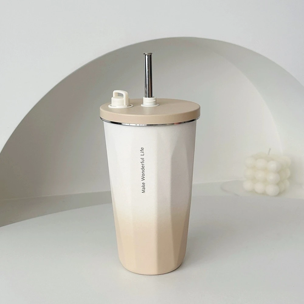 

Термочашка с соломинкой, нержавеющая сталь, градиентный цвет