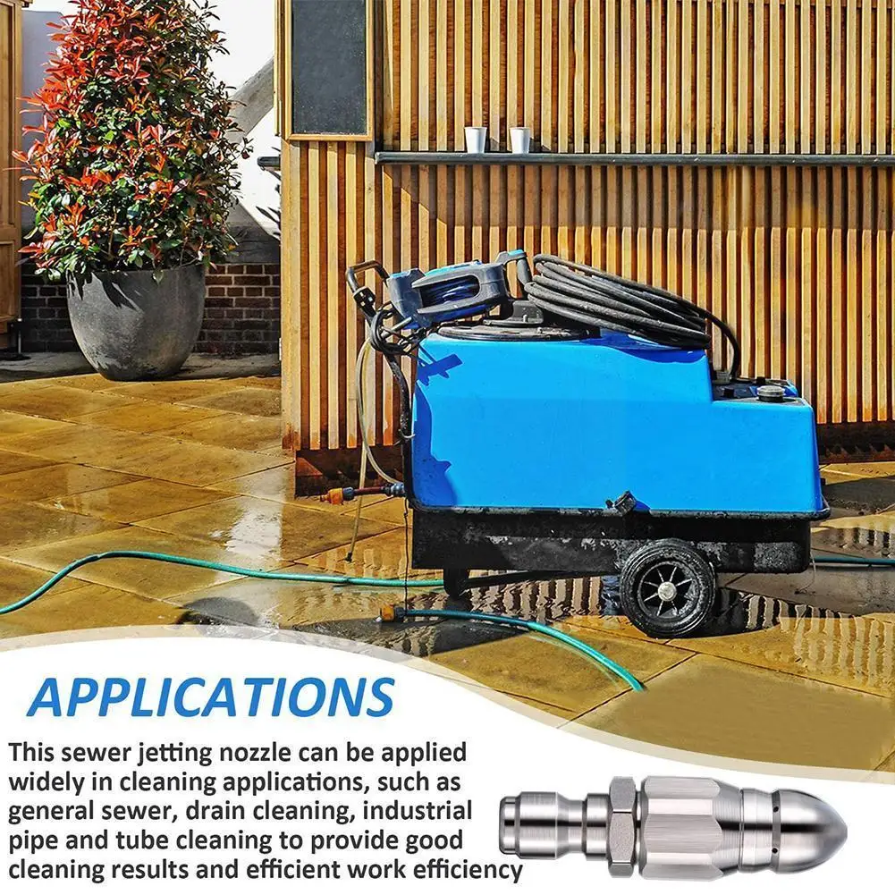 

Gardening High-pressure Nozzle Water Rat Pipe Cleaning Cleaning Dredge Nozzle Pipe Nozzle Sewage Q6P9