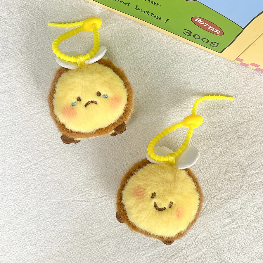 Милый круглый смайлик пчела кулон плюшевая кукла милая брелок школьный рюкзак