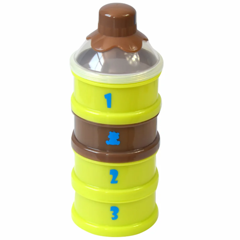 

1pc 4 Layer Portable Powder Formula Dispenser Container Food Storage Case