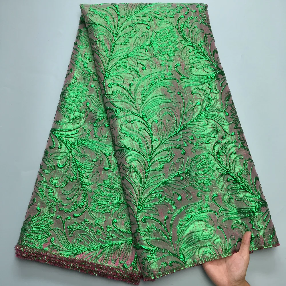 Элегантное дамасское кружево 2024 высококачественный нигерийский жаккард для