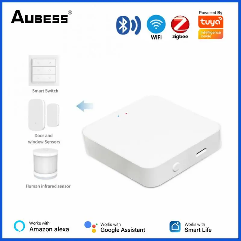 

Tuya ZigBee Smart Gateway Multi-mode WiFi Bluetooth Smart Home Bridge Smart Life App Remote Control Work With Alexa Google Home