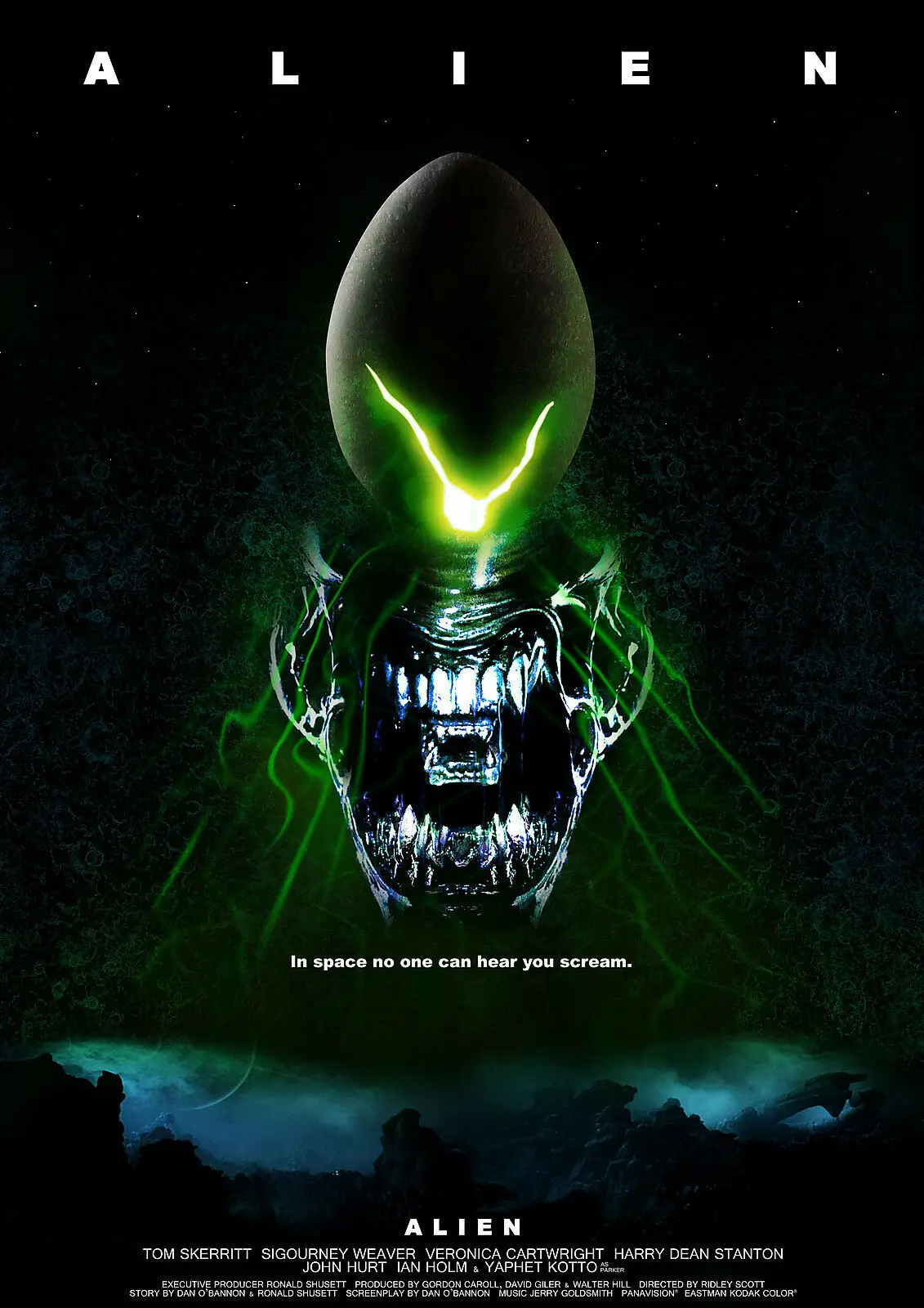 

Новый Шелковый плакат с изображением инопланетянина из фильма, домашний Настенный декор