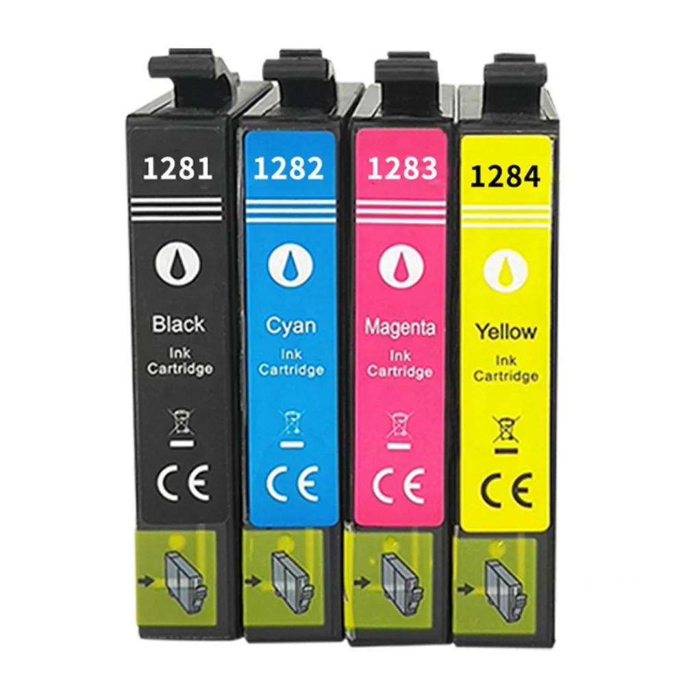 

Replacement Ink Cartridge T1281 T1282 T1283 T1284 For EPSON S22 SX125 BX305FW SX420W SX425W Black Cyan Magenta Yellow Color