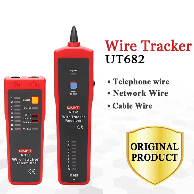 UNI-T UT682 Тестер сетевых проводов Трекер RJ11 RJ45 Wire Line Finder Тестер локальной сети Ручной инструмент для тестирования кабелей для обслуживания сети (art.: 3920d213ee297) - 3920d213ee297