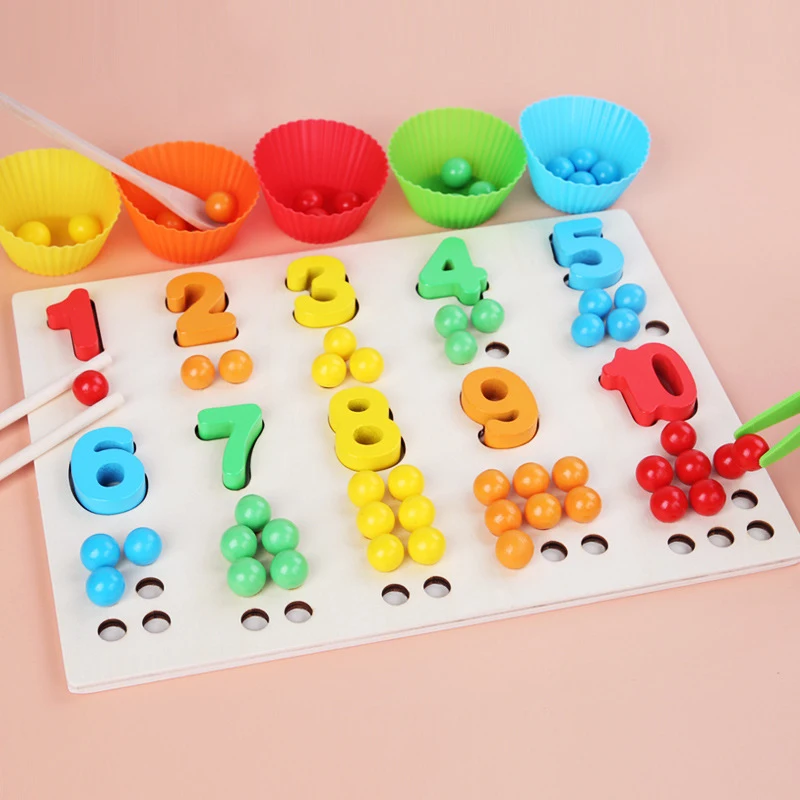 

Wooden Arithmetic Clip Beads Preschool Toy Early Cognitive Educational Toy for Children Discover the Route Maze for Kids YH-17
