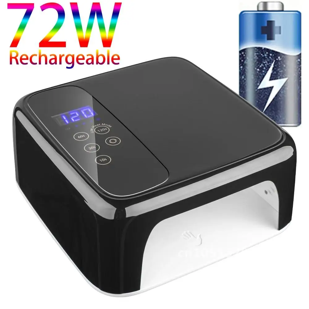 НОВАЯ УФ-лампа для ногтей 72 Вт светодиодная сушилка аккумуляторная беспроводная