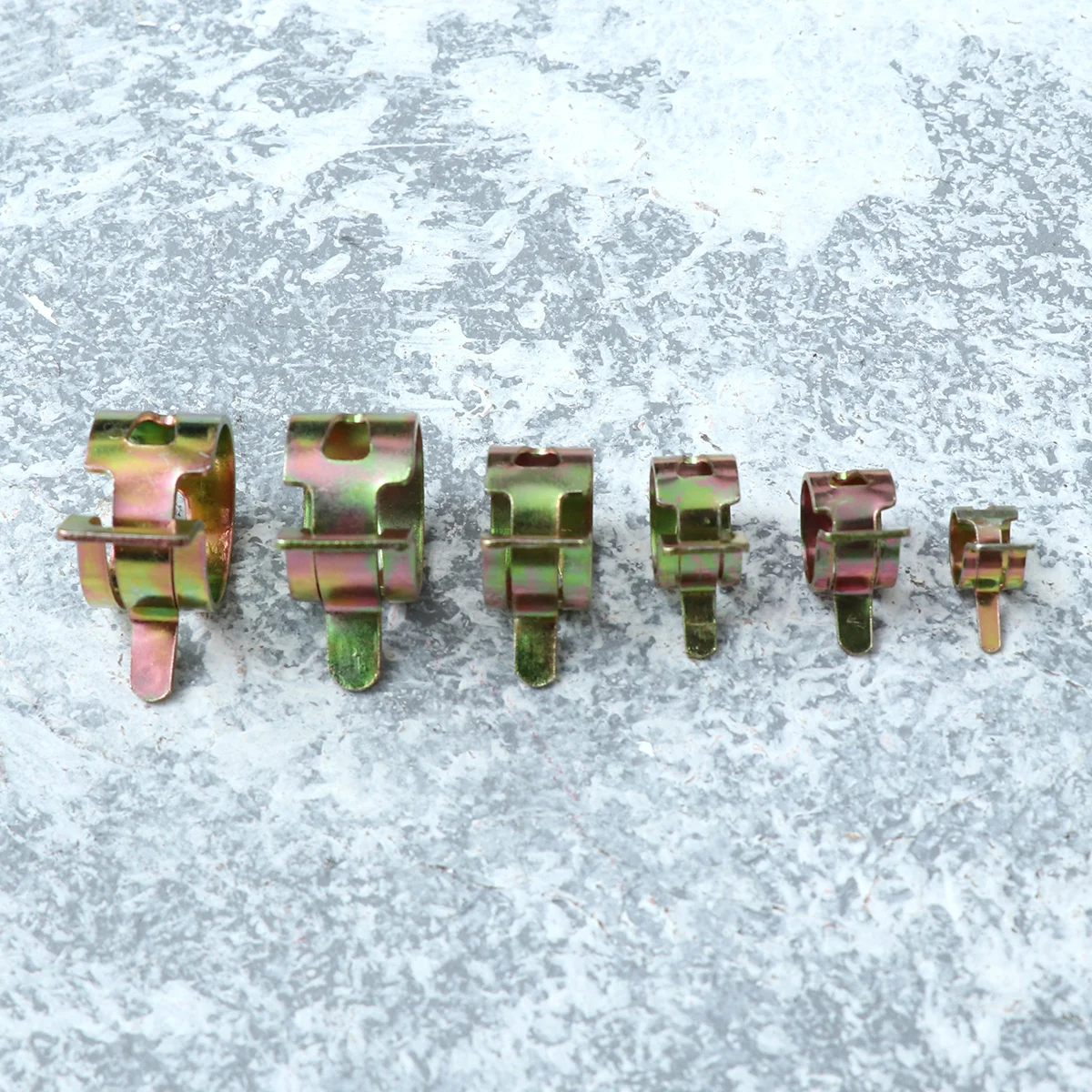 

60pcs Spring Clips Fuel Hose 7mm 10mm 11mm 14mm 16mm 17mm Premium Fasteners Water Pipe Clips Air Tube Clamps for Hotel