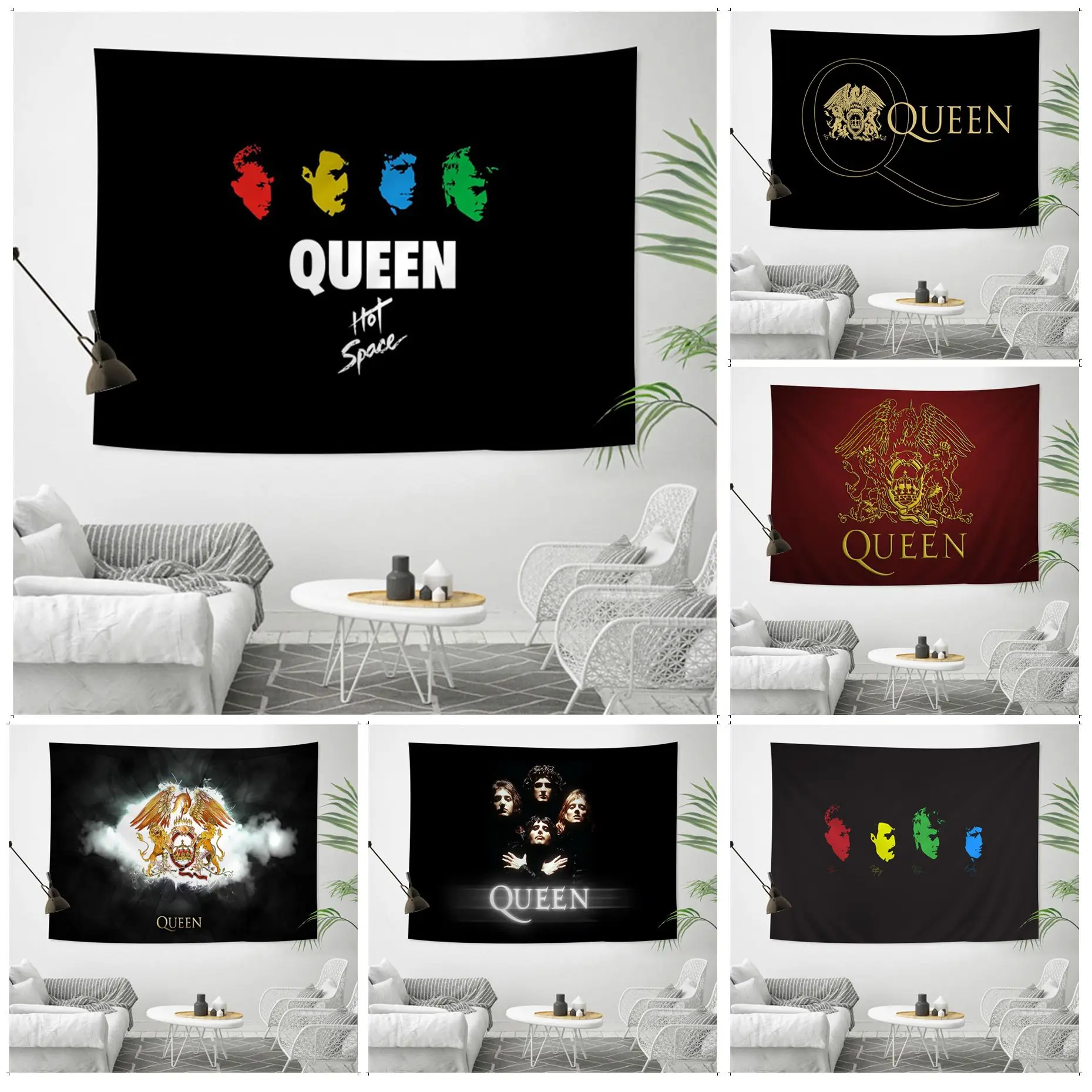 

Queen Band DIY Wall Tapestry Indian Buddha Wall Decoration Witchcraft Bohemian Hippie Japanese Tapestry