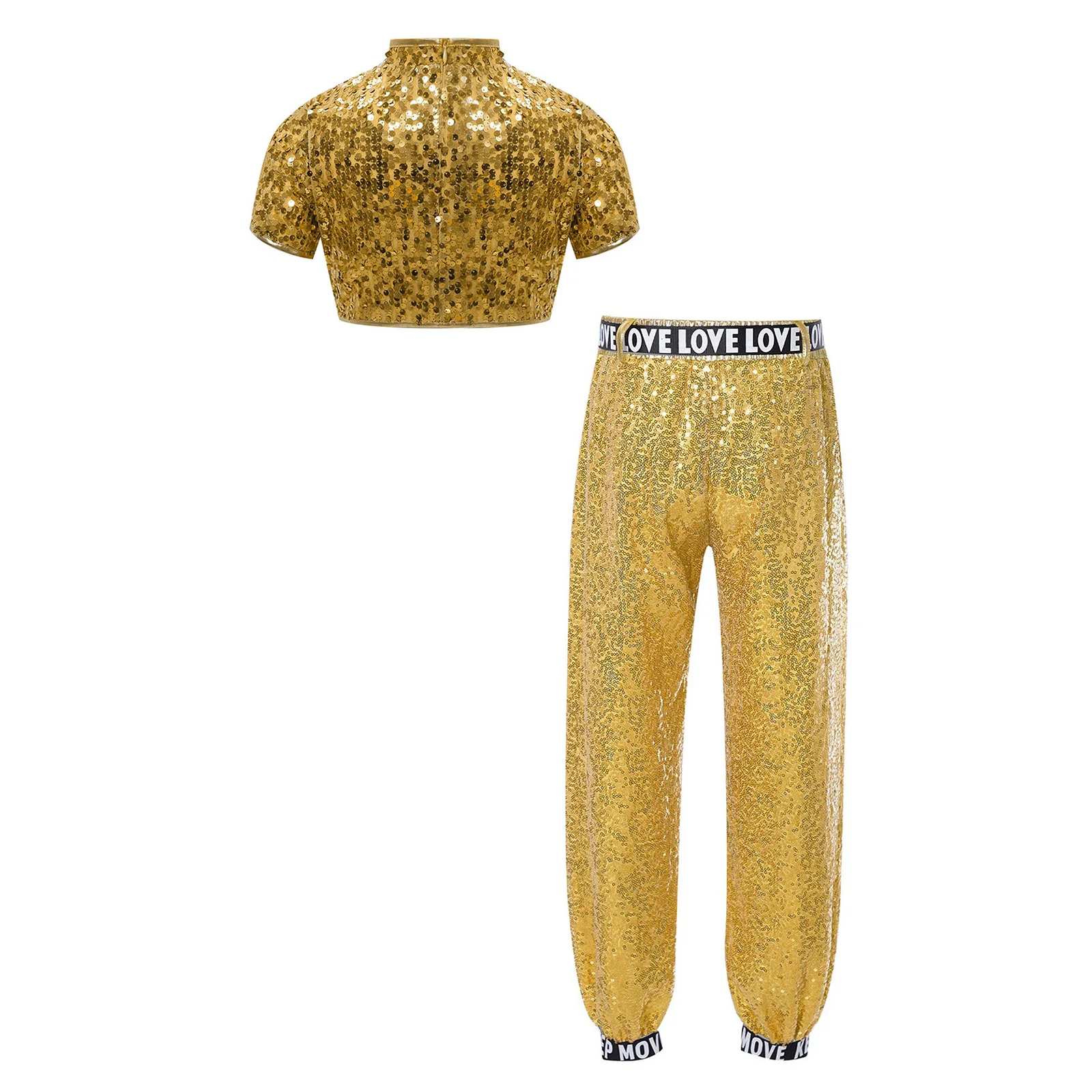 Детский костюм для девочек с блестками джазовых танцев в стиле хип-хоп 2024