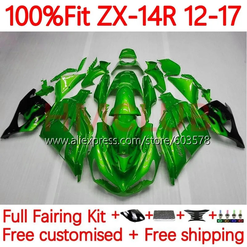 

Injection For KAWASAKI NINJA ZX14R ZX-14R 2012 2013 2014 2015 2016 2017 ZX 14 14R 12 13 14 15 16 17 Fairing 79No.29 green stock