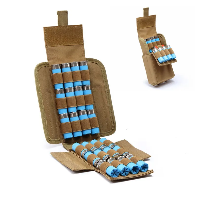 

EDC Tactical Molle Bags Magazine Pouch Hunting Shell Pouch Accessories for Hunting Safe Hunting Bag 12 Gauge25 Round 12GA Ammo