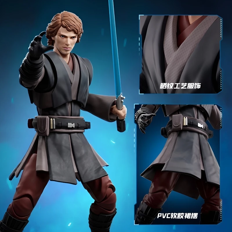 Фото Новая коллекционная фигурка Blokees Star Wars: Анакин Скайвокер, клон-солдат, серия Beyond Edition, модель из ПВХ, подвижная фигурка, подарок для коллекционеров. №4