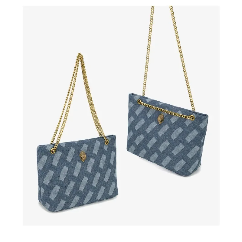 Большая вместительная большая сумка европейская женская голова орла джинсовая