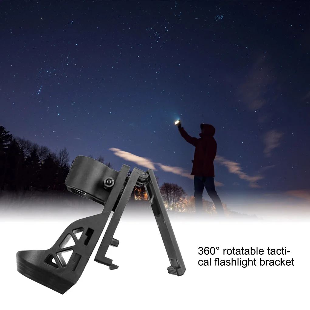 

Flashlight Bracket with Lever Torch Cover Nylon Lighting Tool Carrying Case for Household Indoor Emergency Hunting