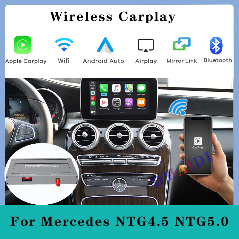 

Android Auto Module Box Wireless Apple Carplay Decoder For Mercedes Benz A B C E CLS GLE GLA GLC GLK ML S Class NTG4.5 NTG5.0