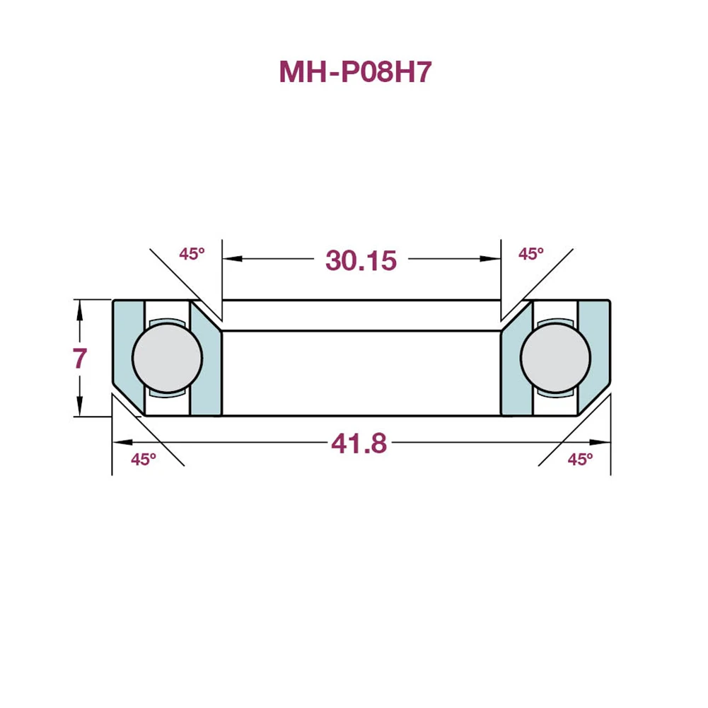 Подшипники велосипедной гарнитуры MHP08H7 30 15x41 8x7 мм и MHP16 40x52x7 из стали совместимые с