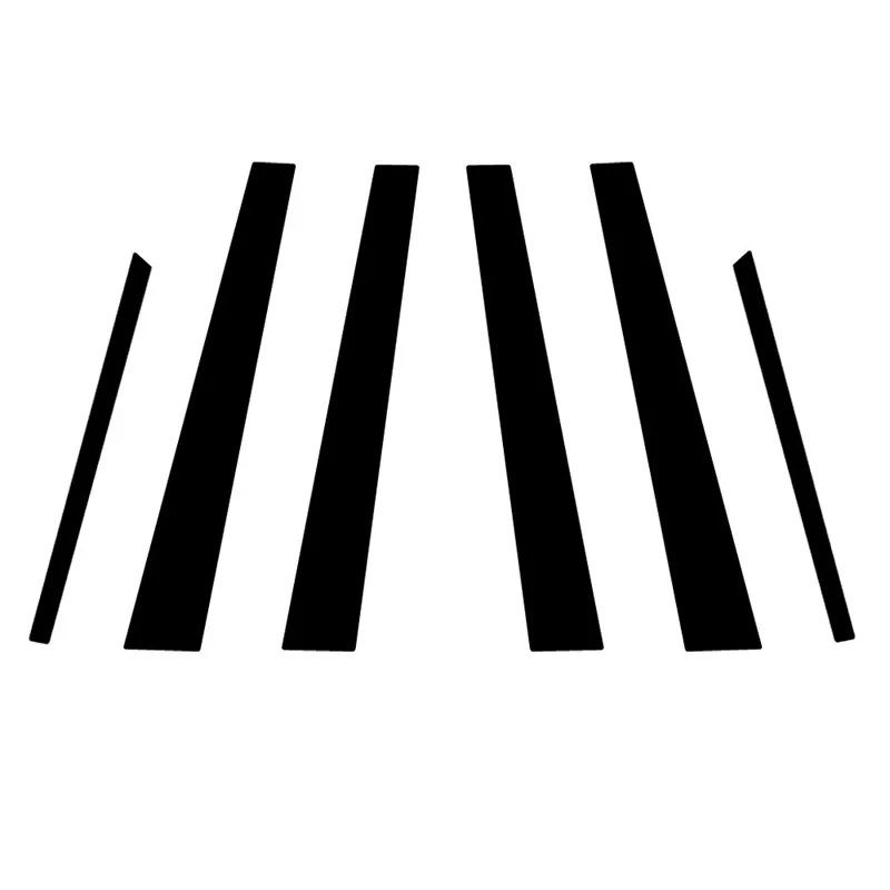 

6 шт. глянцевые черные наклейки на автомобили для Lexus LS430 2001 2002 2003 2004 2005 2006, накладка на окно стойки, аксессуары для авто