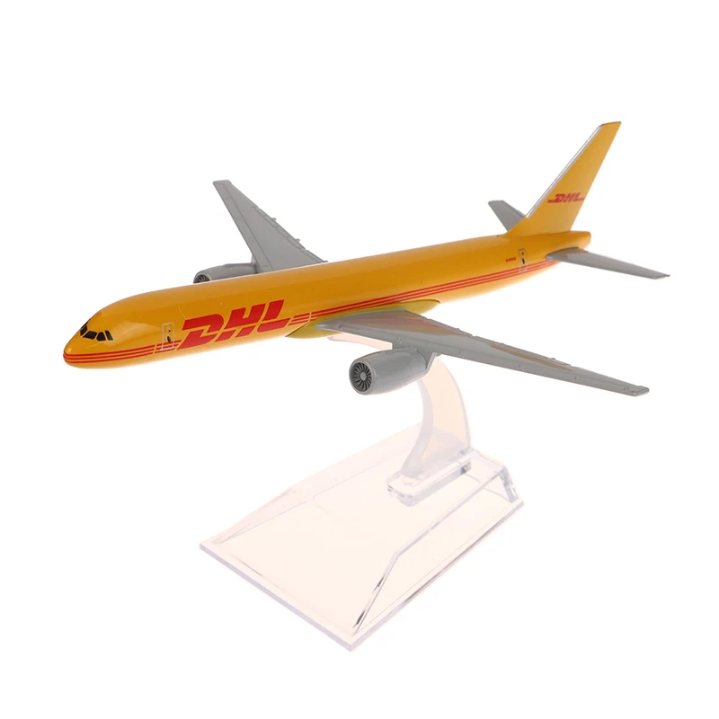 16 см масштаб 1:400 металлическая копия самолета модель из сплава DHL желтая грузовая
