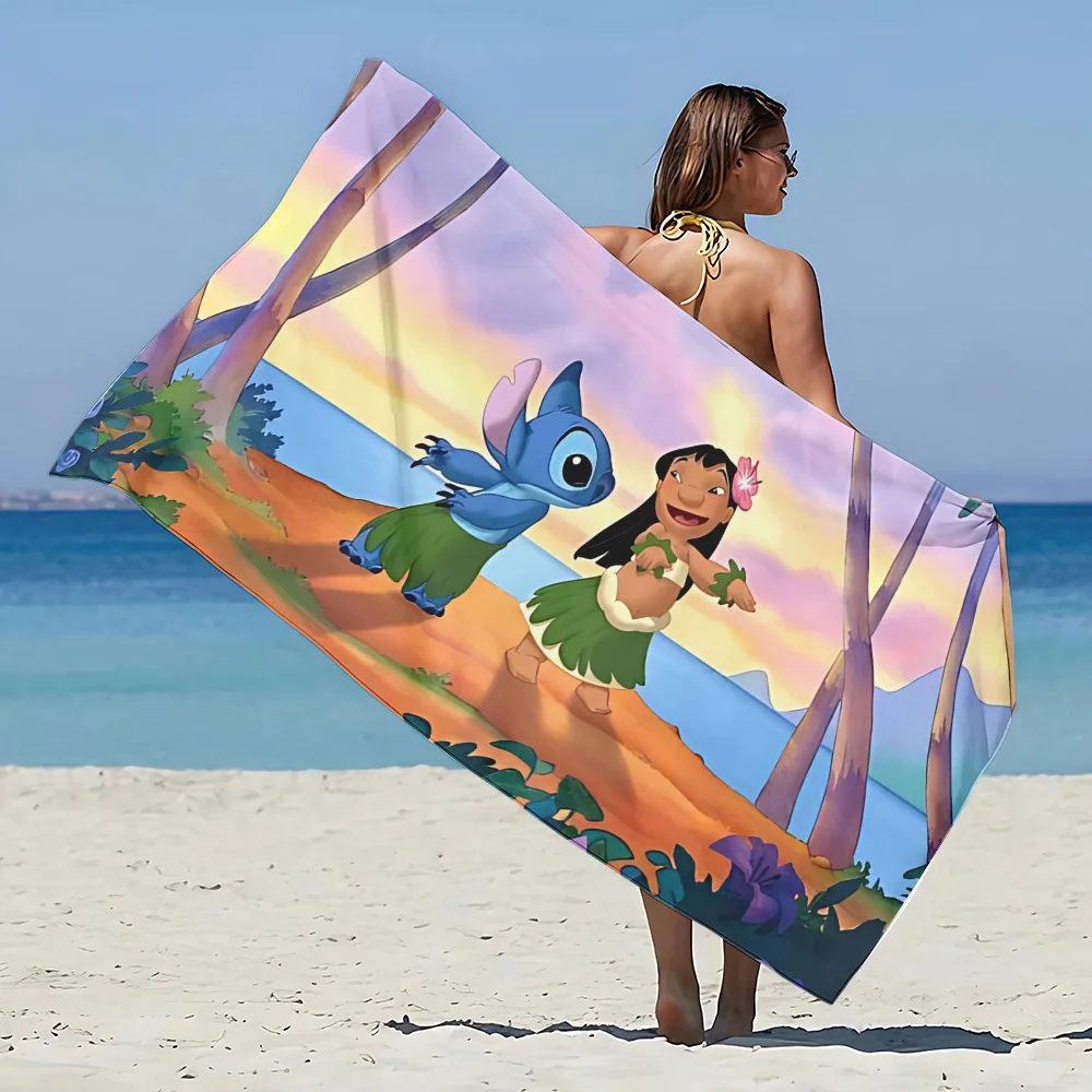 Мультяшное S-образное пляжное полотенце из микрофибры без песка быстросохнущее