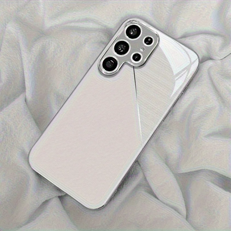 Фото Минималистичный чехол для телефона с текстурным узором для Galaxy S25 Ultra, S25 Plus, S25, S24 Ultra, S24 FE, S24, S23 Ultra, S23 №4