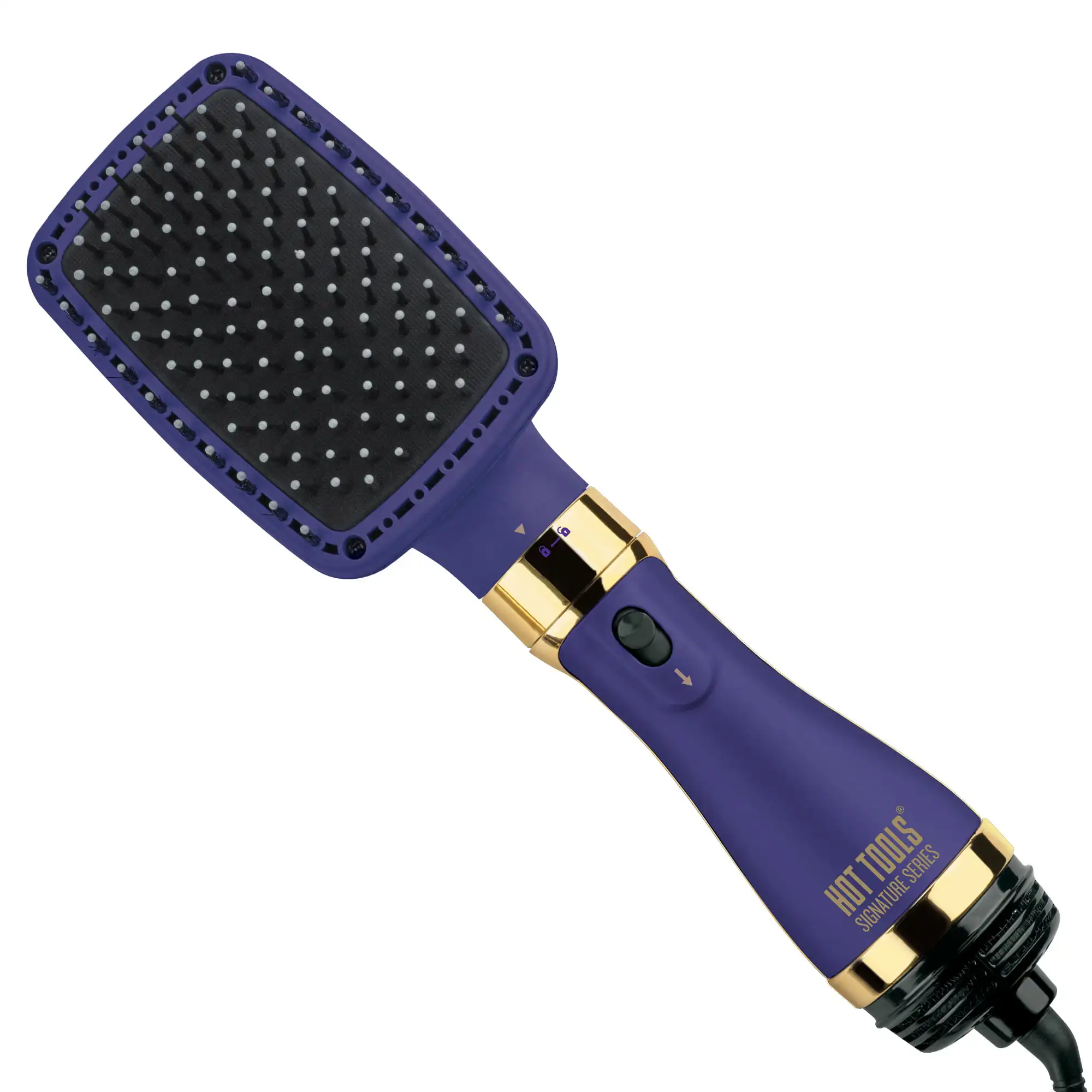 Pro Signature One-Step Detachable Straight Dry Paddle Dryer, Purple Hair Dryer electric brushes for hair hot comb