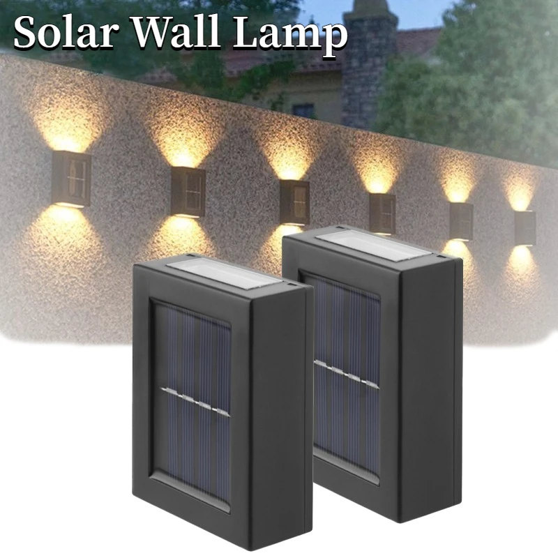 

LED Smart Solar Outdoor Light Waterproof Wall Lamp Street Garden Decor Light Up and Down Luminous for Stairs/Fence/Balcony/Yard