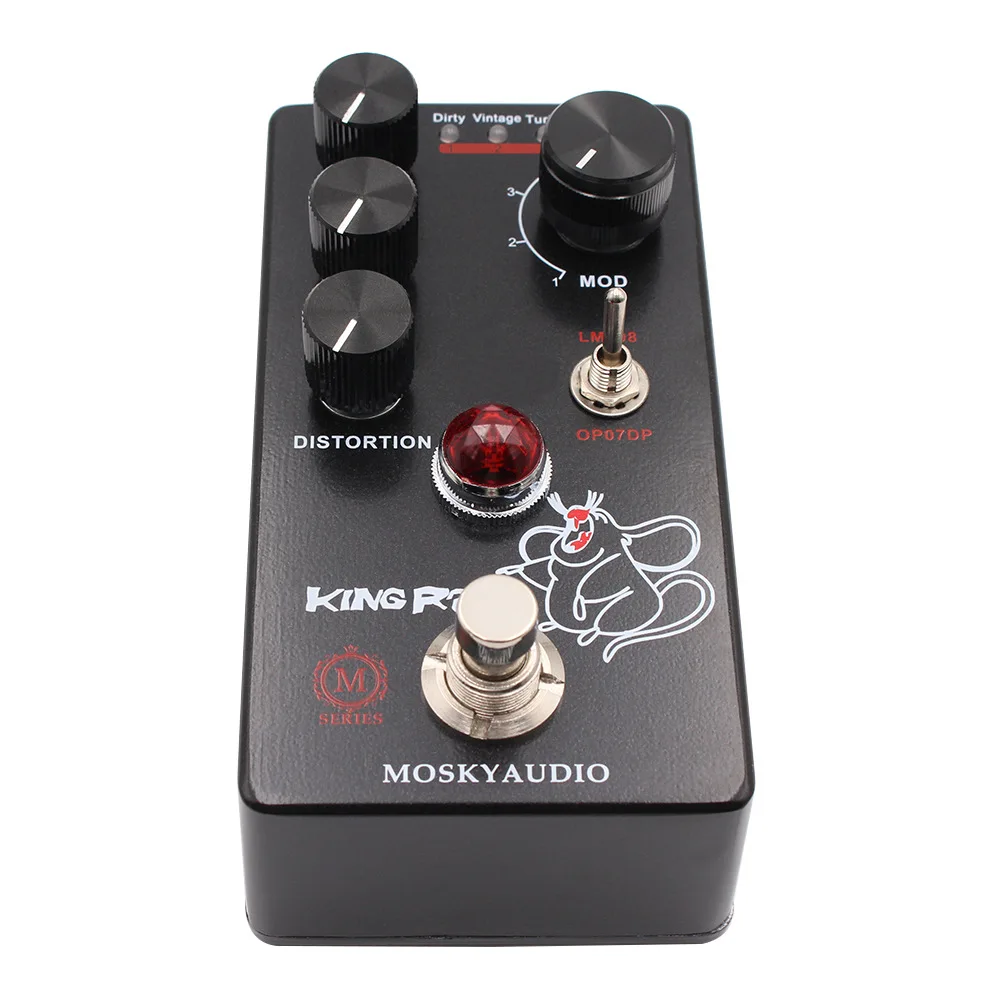 MOSKYAUDIO KING RAT педаль эффектов для гитары True Bypass Guitarra Fuzz Distortion аксессуаров