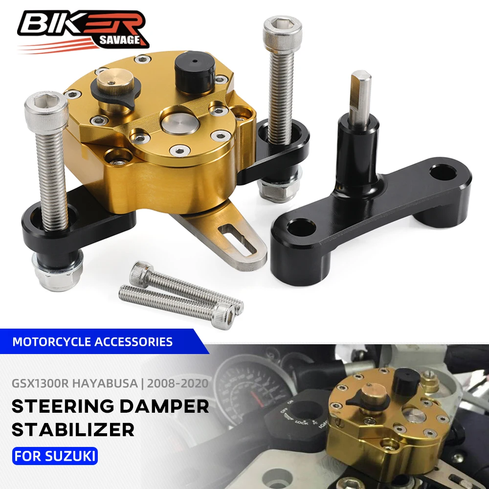 

Steering Damper Stabilizer For SUZUKI GSX1300R HAYABUSA GSX 1300R Motorcycle Accessories Bracket Reversed Safety Stability