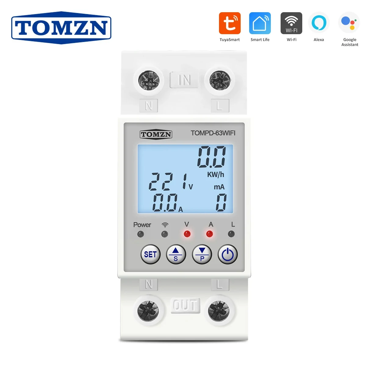 

Автоматический выключатель TOMZN 63A Wi-Fi