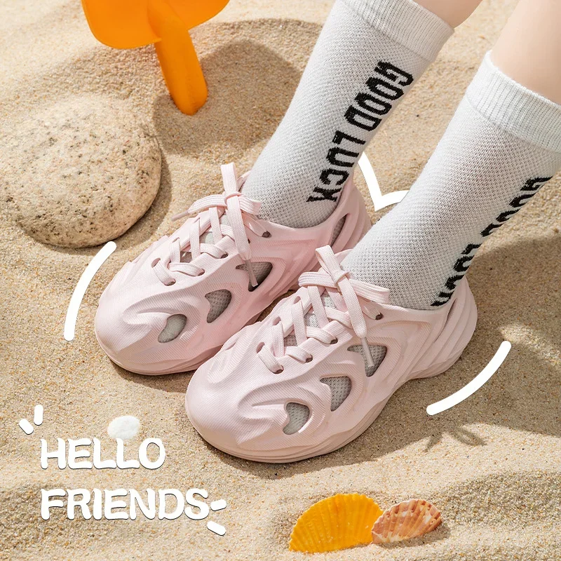 Пляжные сандалии для родителей и детей повседневная уличная спортивная обувь