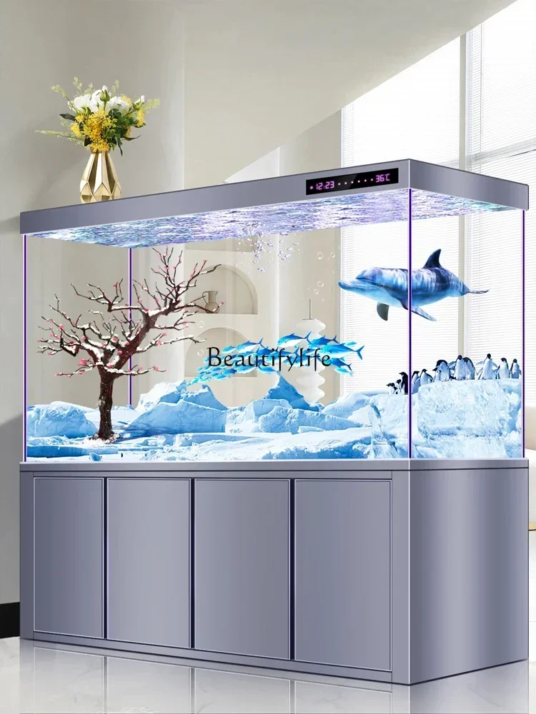 Аквариум с изображением дракона для гостиной большой нижний фильтр аквариума