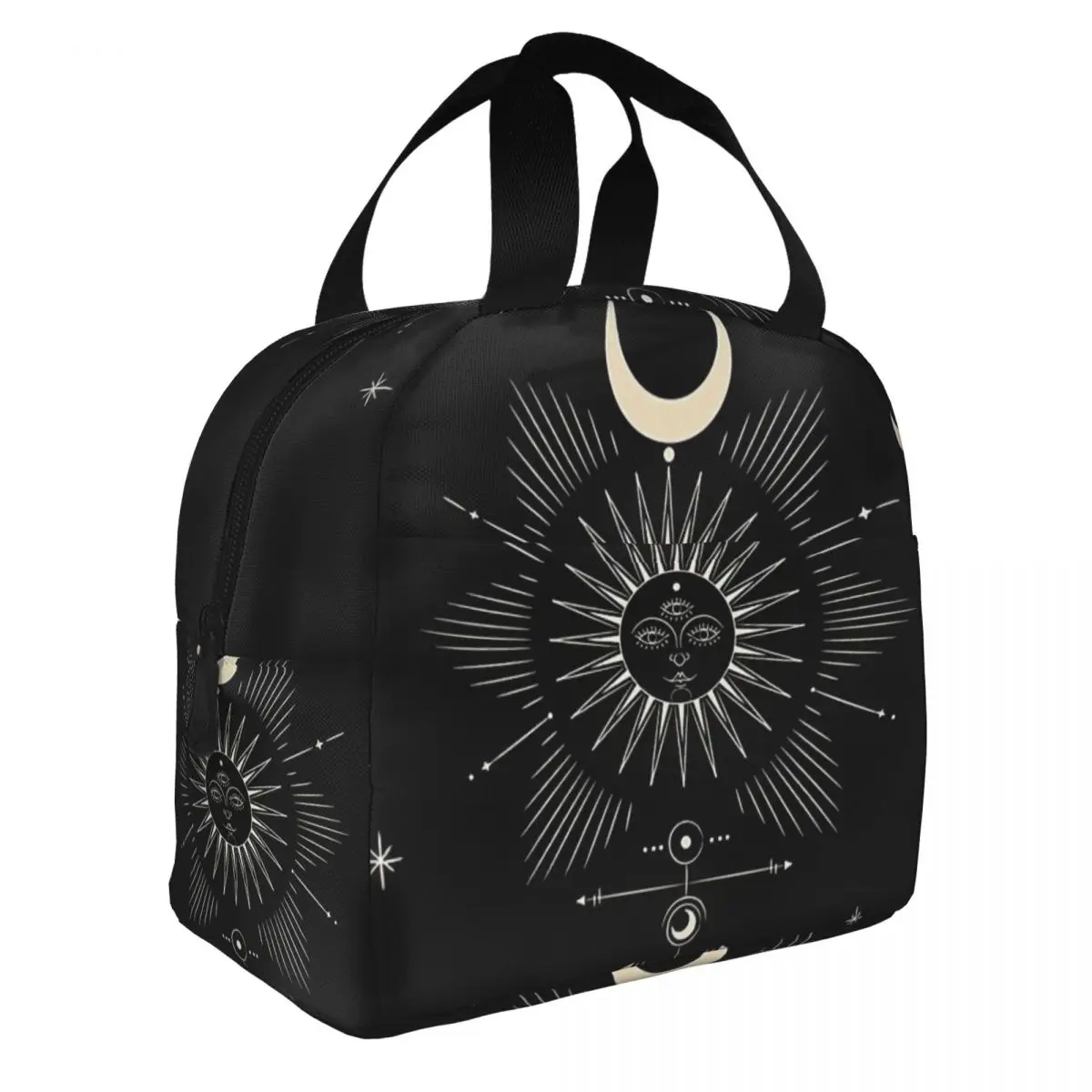 Tarot  Sun & Moon Lunch Bento Bags Portable Aluminum Foil thickened Thermal Cloth Lunch Bag for Women Men Boy