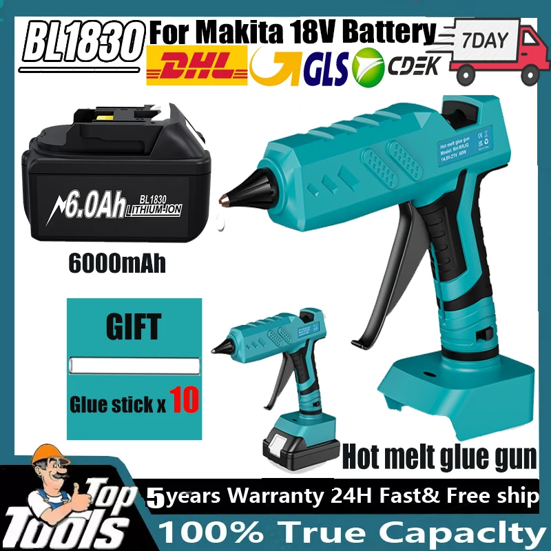 Пистолет для термоплавкого клея 60 Вт с 11-миллиметровым клеем